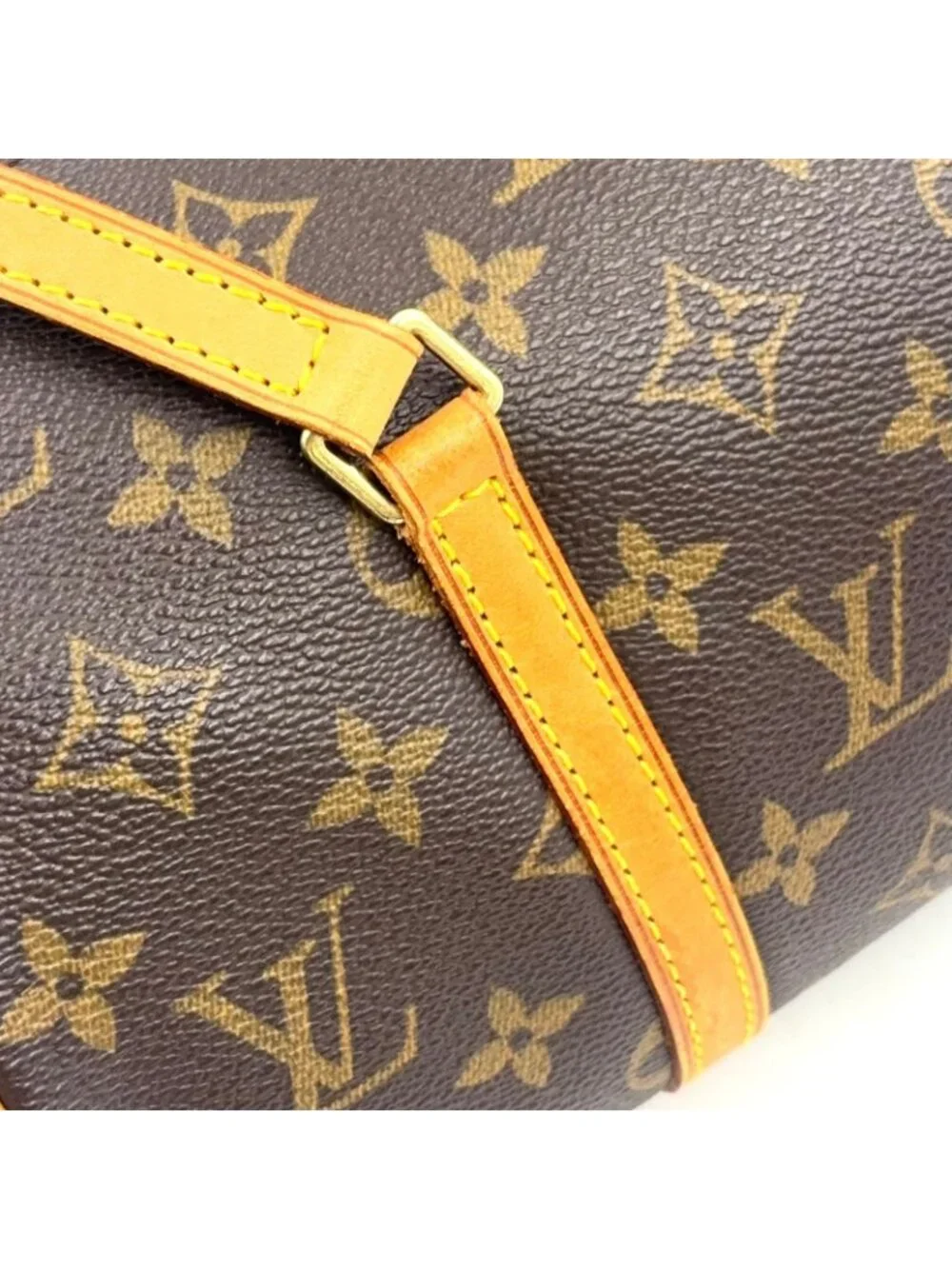 Louis Vuitton Papillon 30 Monogram Leather Brown Light Handbag Gold